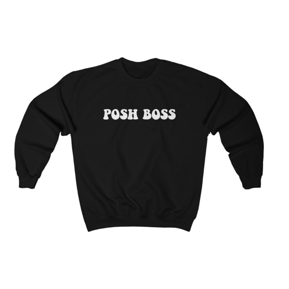 POSH BOSS Crewneck Black Sweatshirt